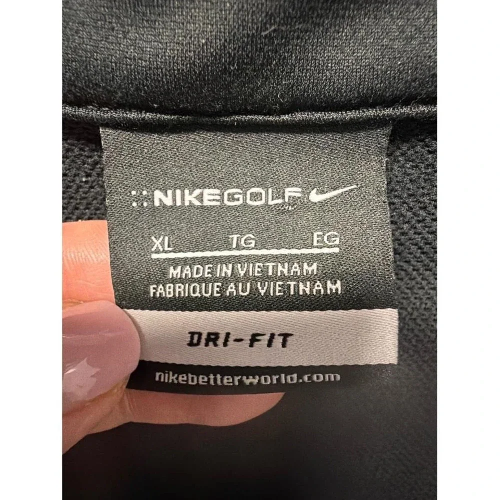 Nike Golf Dri-FIT Quarter Zip Pullover Long Sleeve Shirt Mens XL Black EZ Access